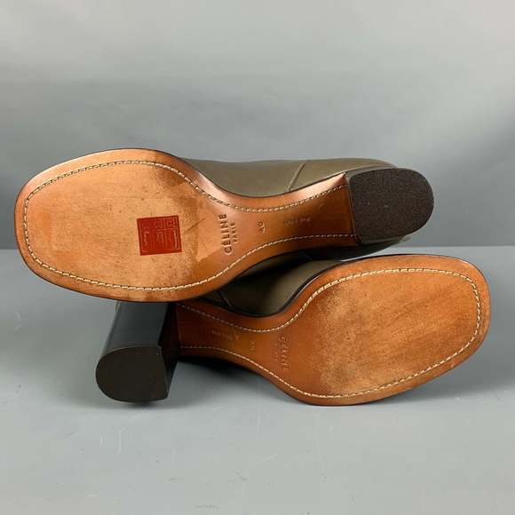 CELINE Grey Ankle Strap Boots - Picture 6 of 8